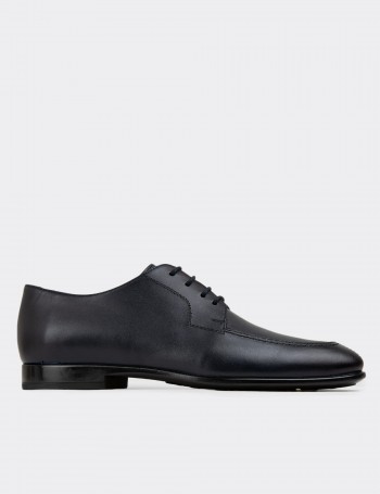 Navy Leather Classic Shoes - 01937MLCVC01