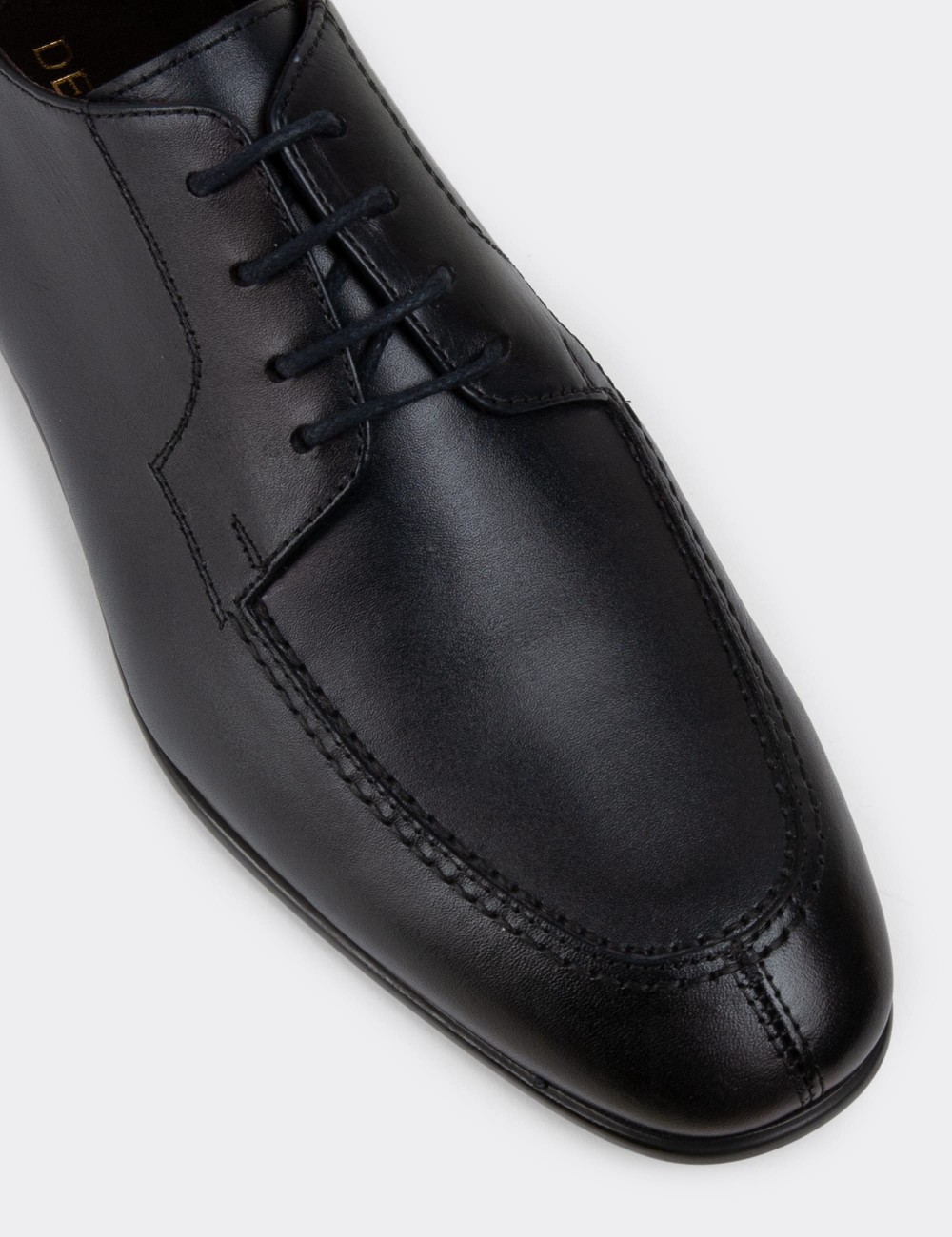Navy Leather Classic Shoes - 01937MLCVC01