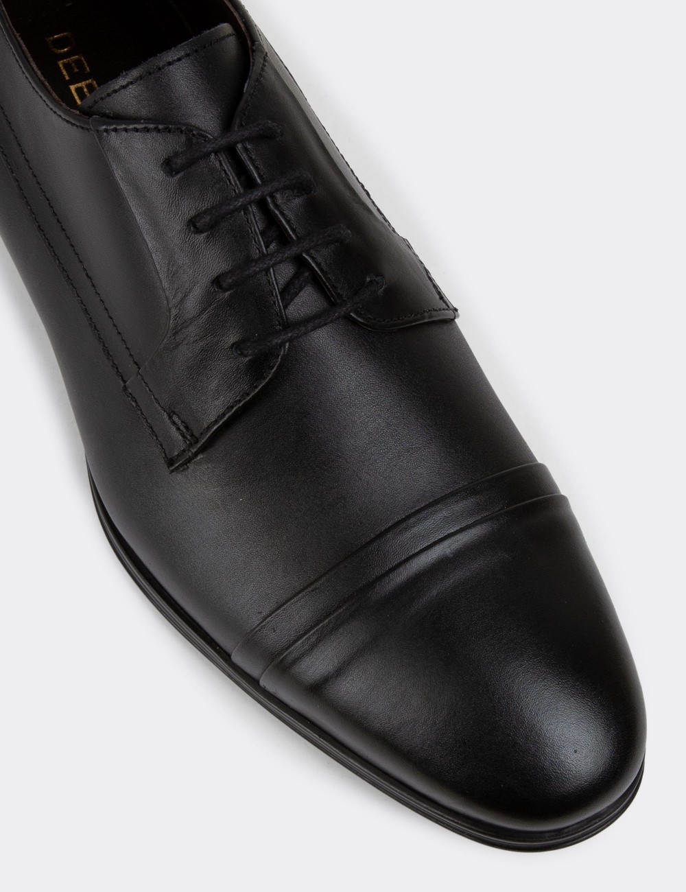 Black Leather Classic Shoes - 01943MSYHC01