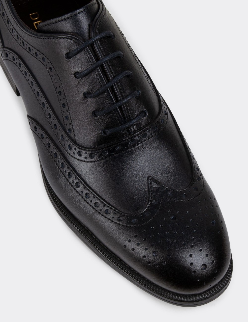 Navy Leather Classic Shoes - 01511MLCVC01