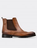Tan Leather Chelsea Boots