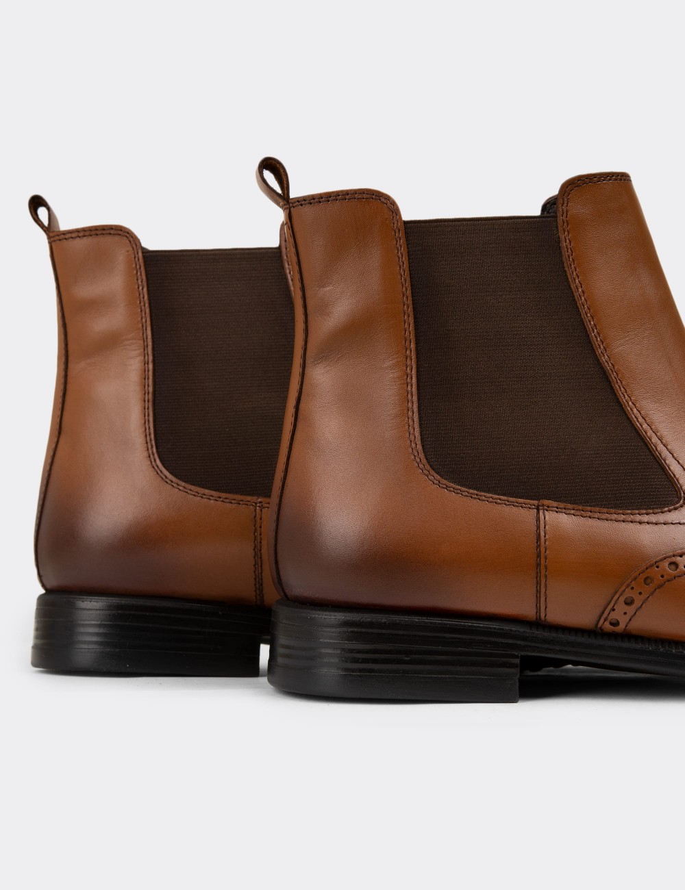 Tan Leather Chelsea Boots - 01920MTBAC01