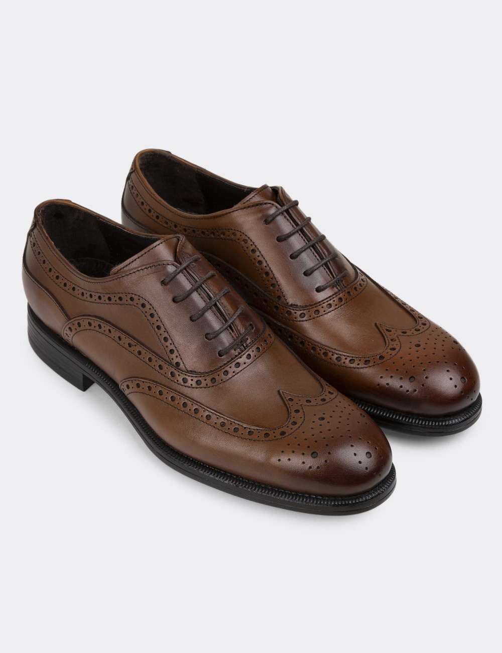 Tan Leather Classic Shoes - 01511MTBAC01