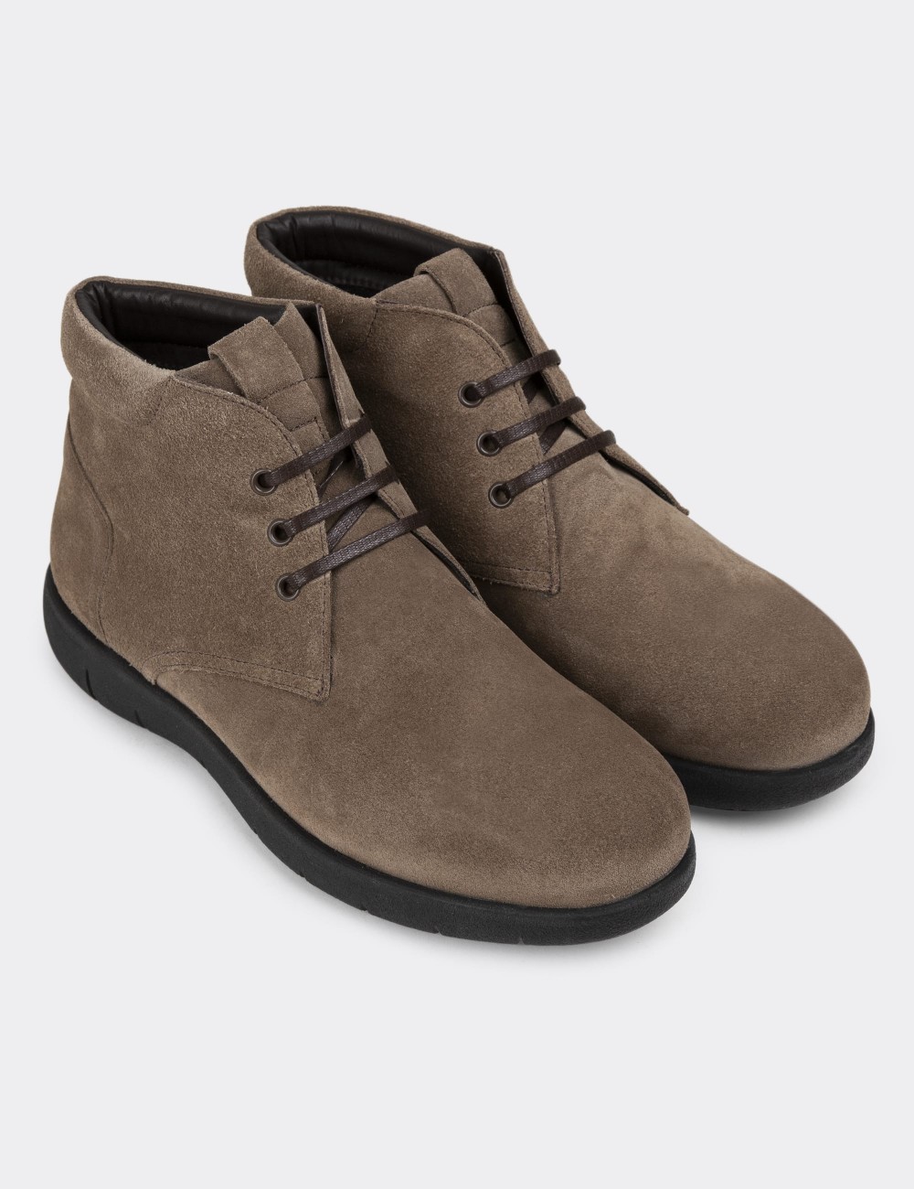 Sandstone Suede Leather Boots - 01948MVZNC01