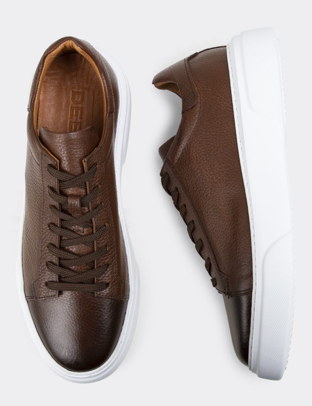 Tan Leather Sneakers - M2501MTBAP01