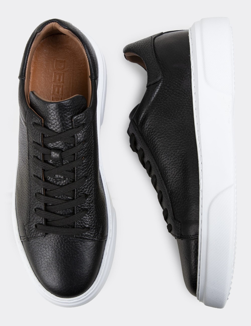 Black Leather Sneakers - M2501MSYHP01