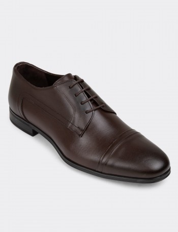 Brown Leather Classic Shoes - 01943MKHVC01