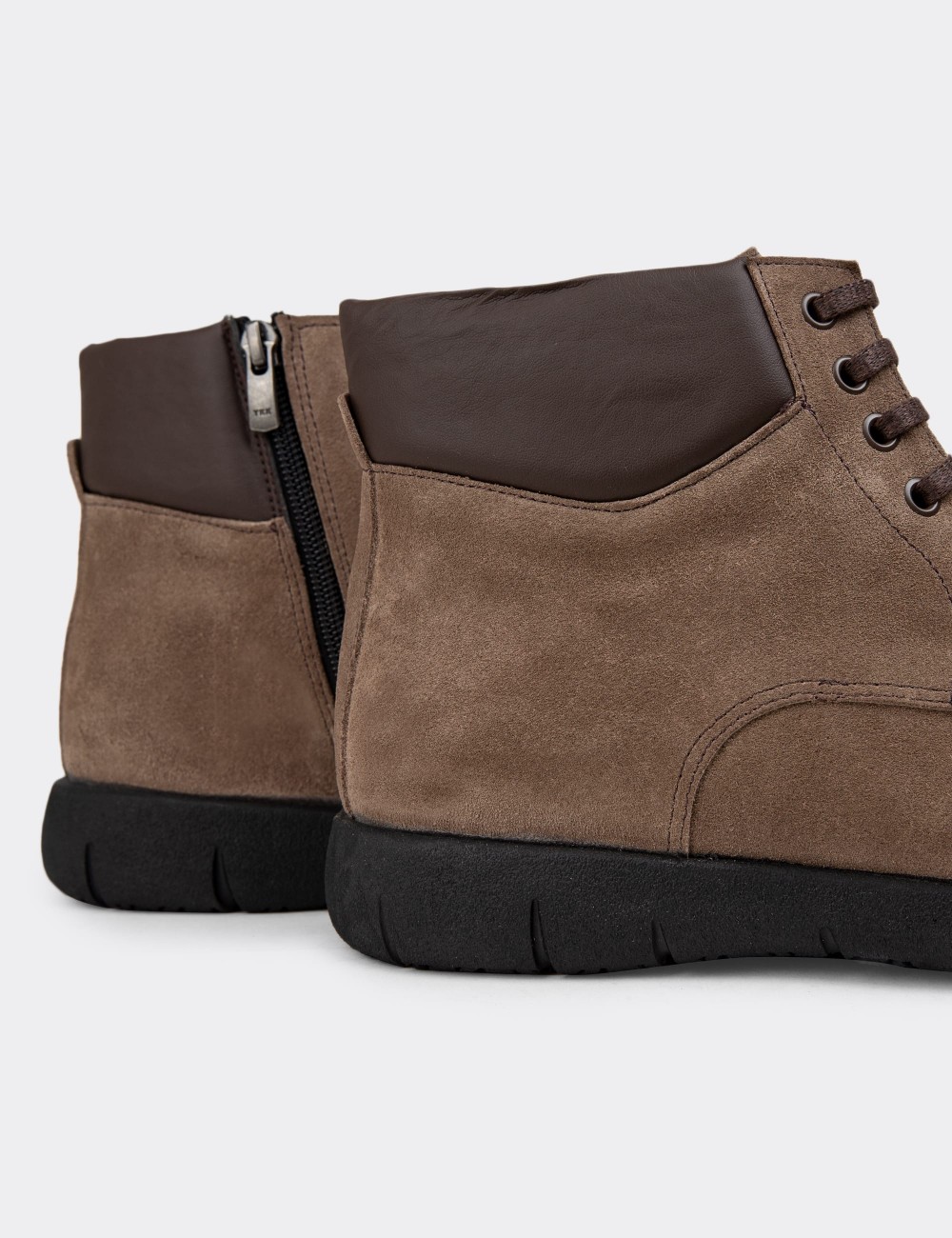 Sandstone Suede Leather Boots - 01929MVZNC01