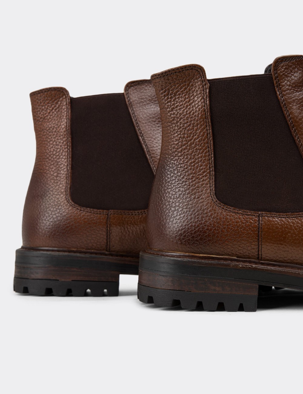 Tan Leather Chelsea Boots - 01622MTBAC06