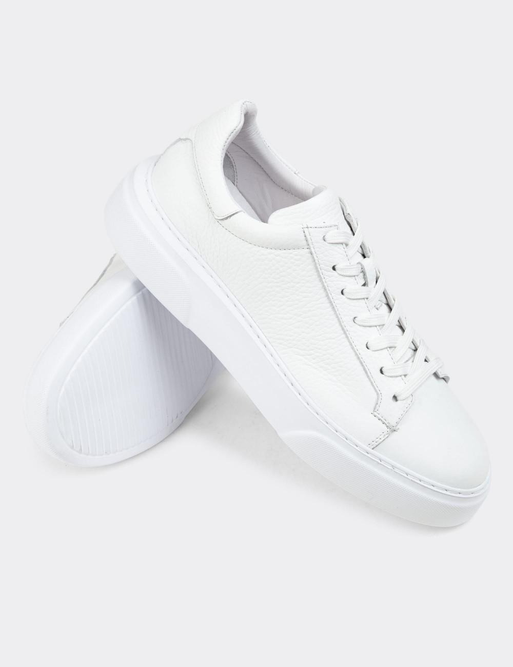 White Leather Sneakers - M2501MBYZP01