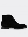 Black Suede Leather Boots