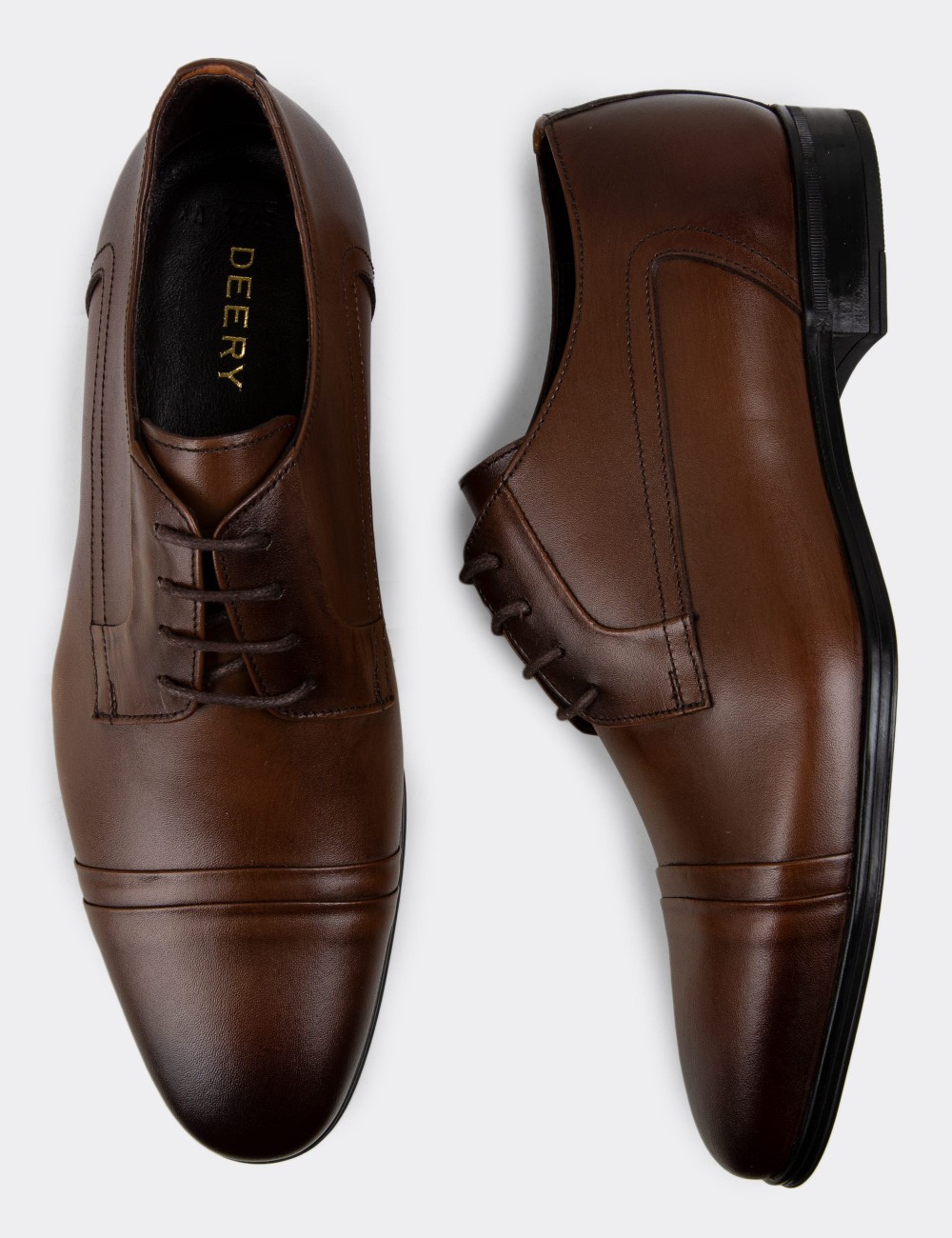 Tan Leather Classic Shoes - 01943MTBAC01