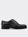 Navy Leather Classic Shoes
