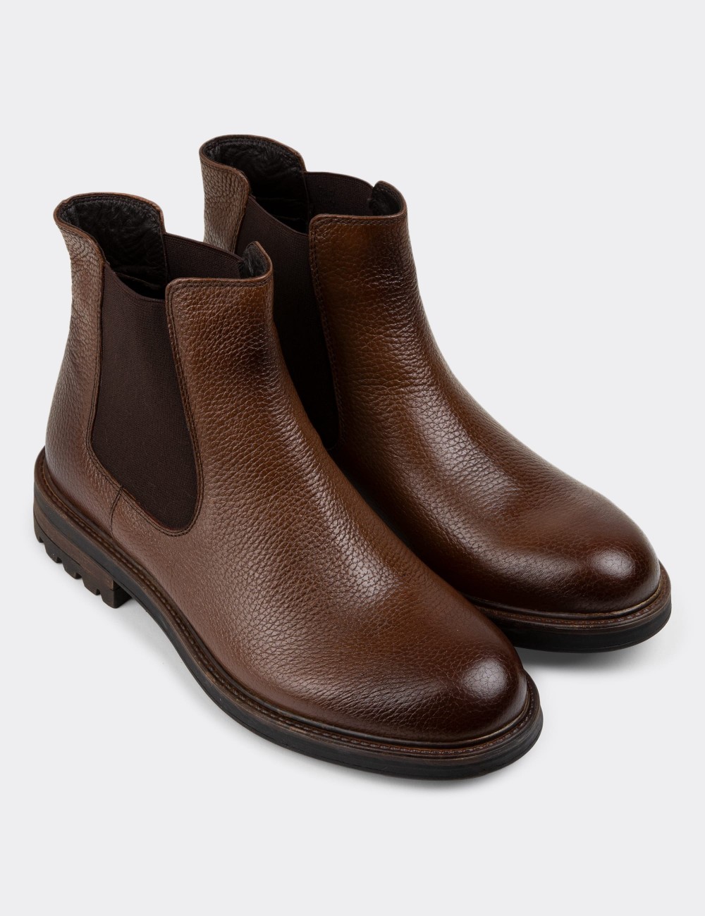Tan Leather Chelsea Boots - 01620MTBAC18