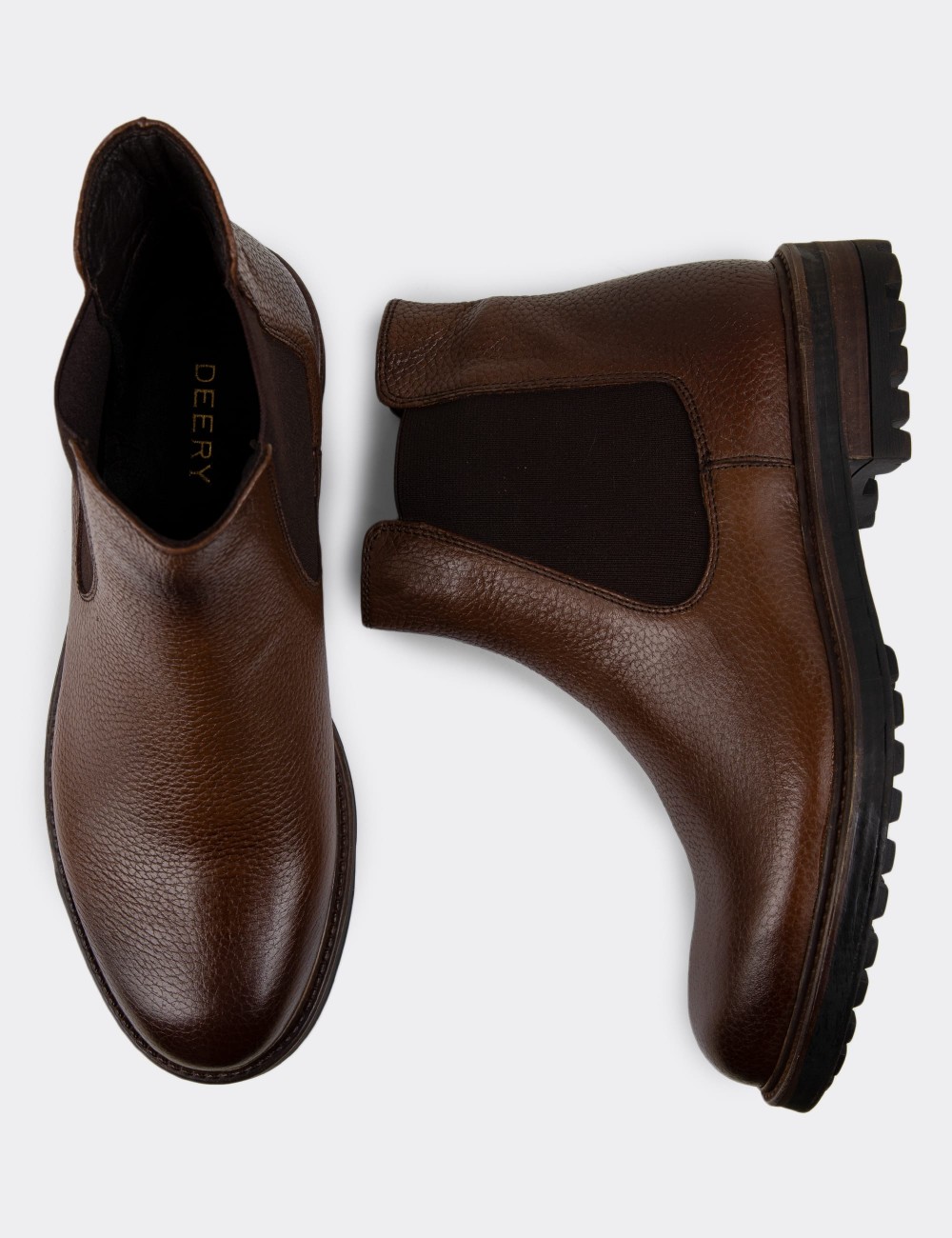 Tan Leather Chelsea Boots - 01620MTBAC18
