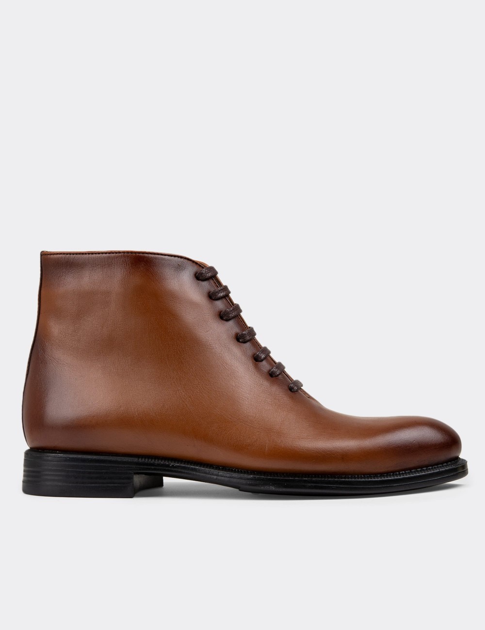 Tan Leather Boots - 01918MTBAC01