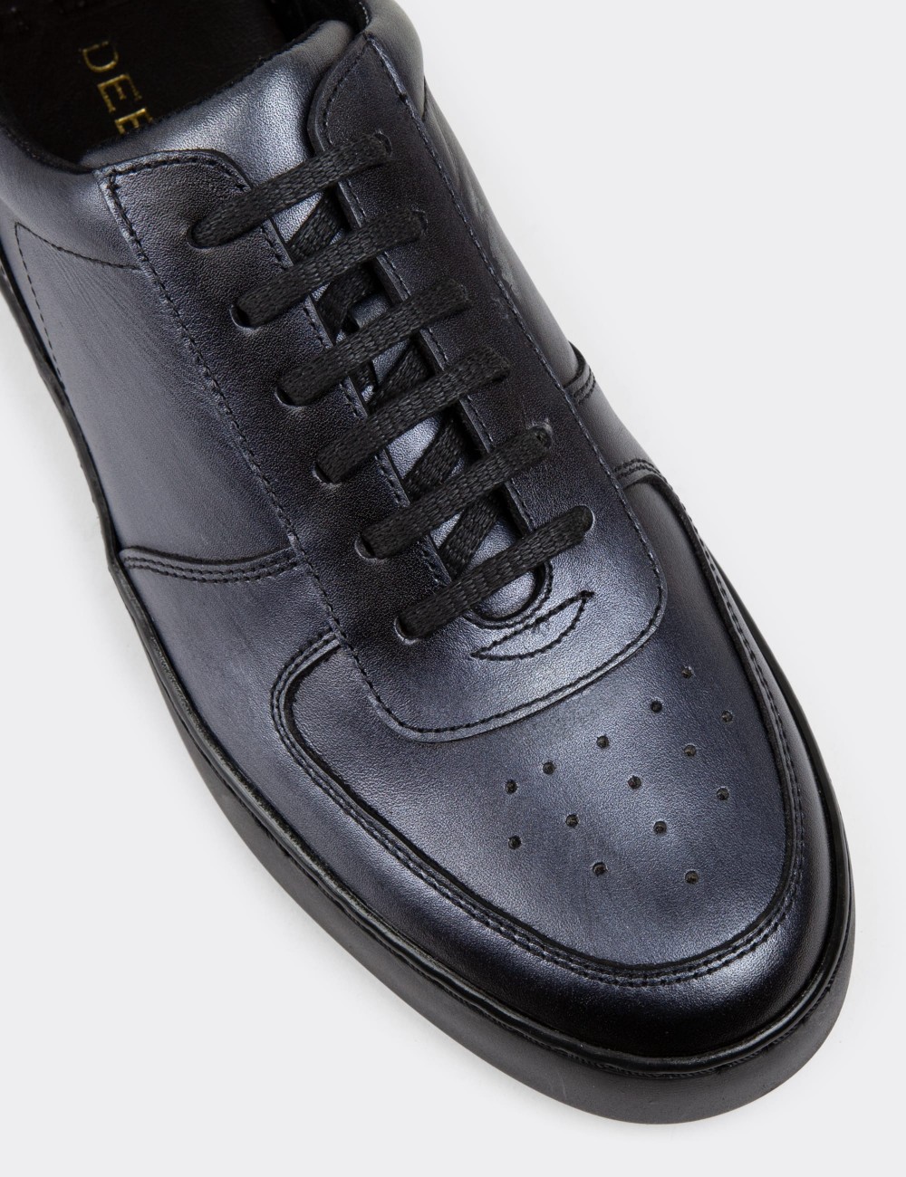 Anthracite Leather Sneakers - 01880MANTC01