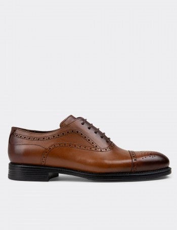 Tan Leather Classic Shoes - 01813MTBAC01