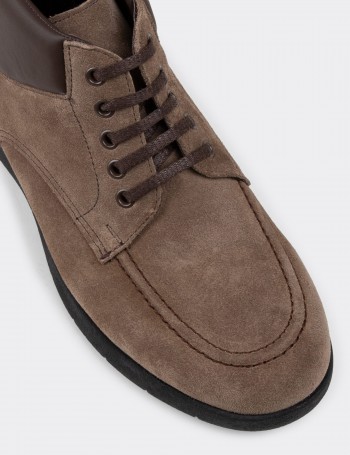 Sandstone Suede Leather Boots - 01928MVZNC01