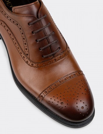 Tan Leather Classic Shoes - 01813MTBAC01