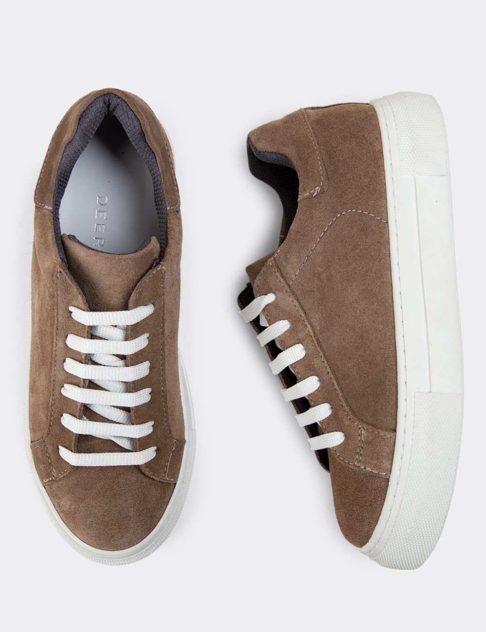 Sandstone Suede Leather Sneakers - Z1681ZVZNC22