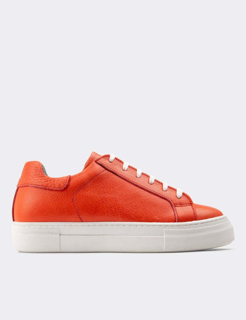 Orange Leather Sneakers - Z1681ZNACC01