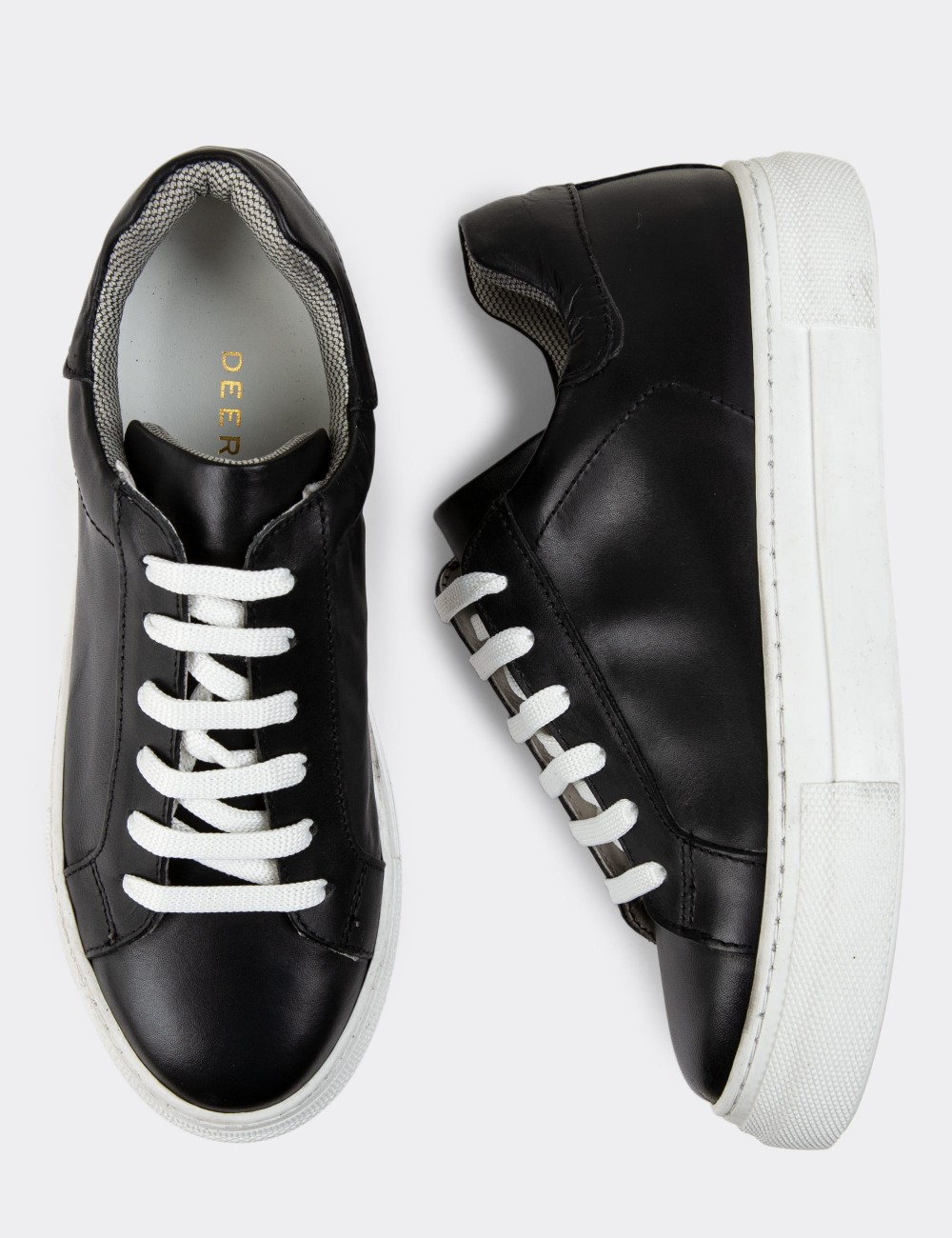 Black Leather Sneakers - Z1681ZSYHC31