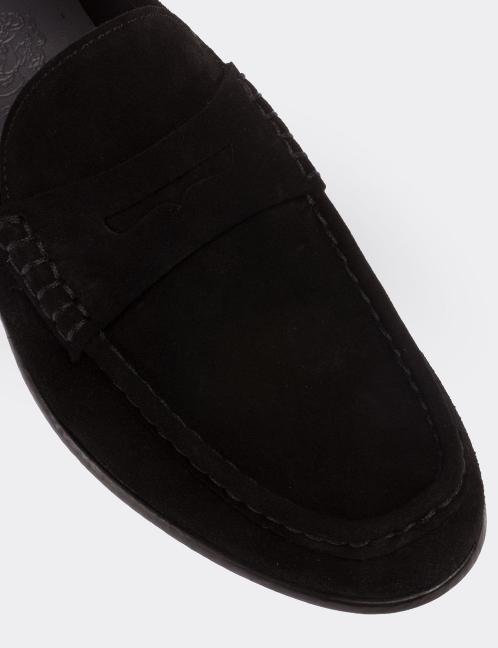Black  Leather Loafers - 01510MSYHC01