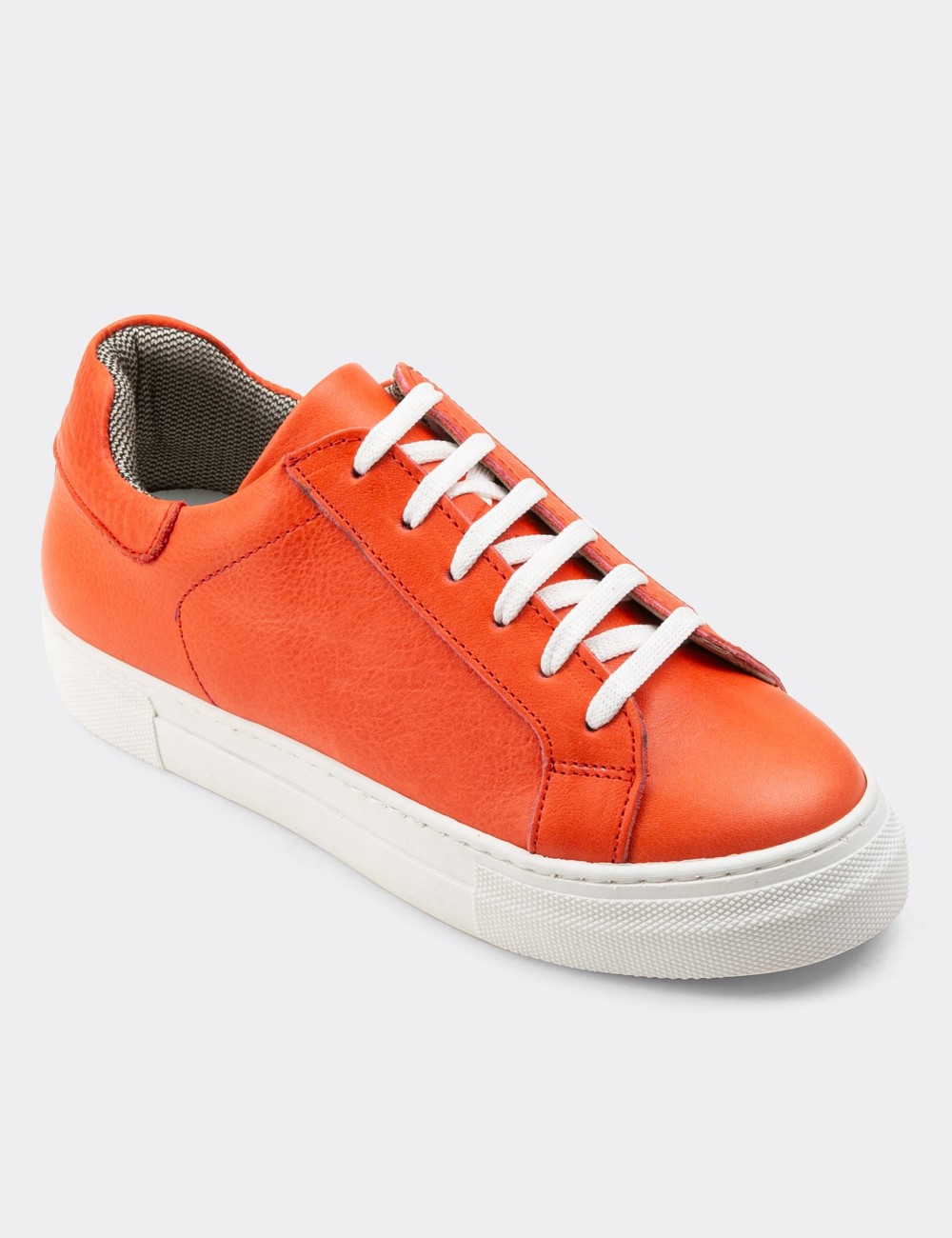 Orange Leather Sneakers - Z1681ZNACC01