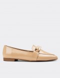 Camel Patent Loafers