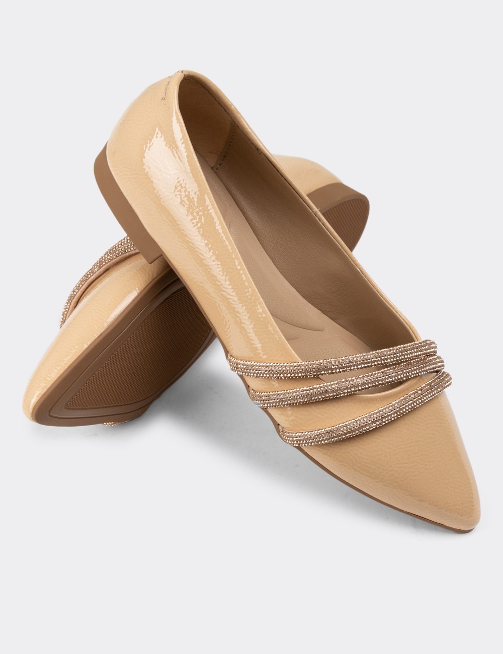 Camel Patent Loafers - 38601ZCMLC01