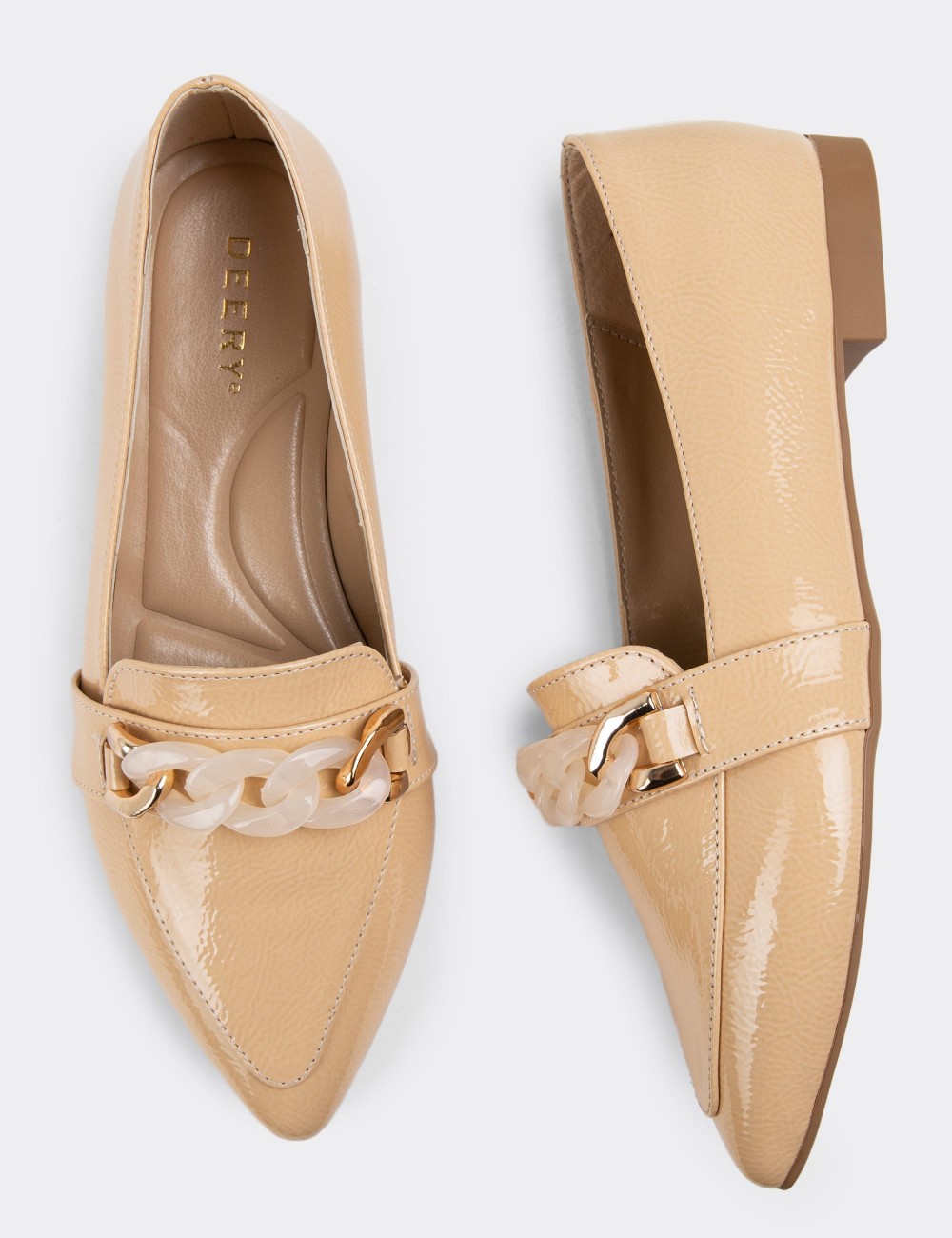 Camel Patent Loafers - 38606ZCMLC01