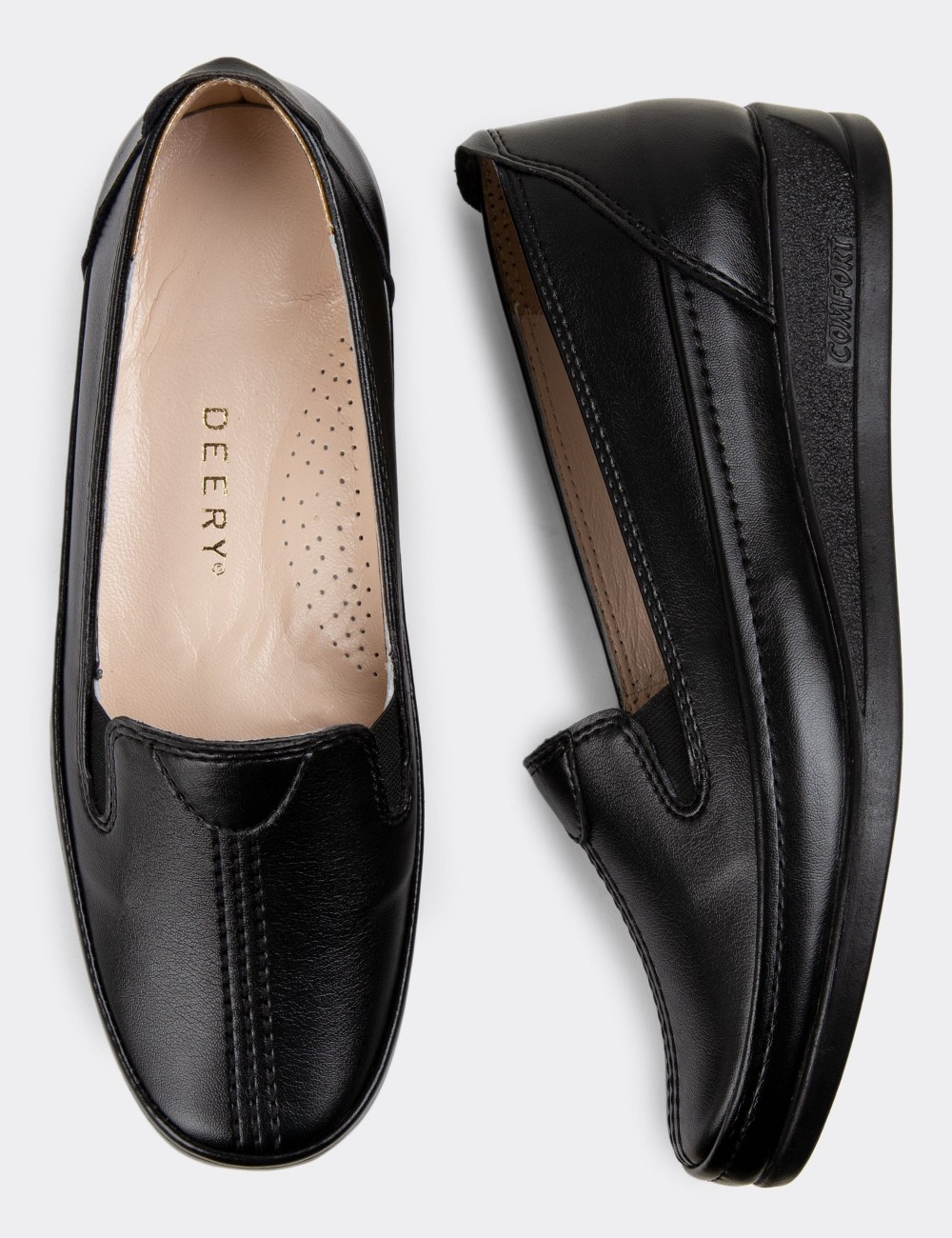 Black Loafers Shoes - K0145ZSYHC01