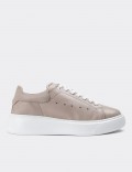 Sandstone Leather Sneakers