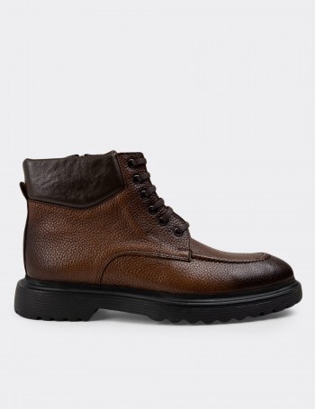 Tan Leather Boots - 01929MTBAE01