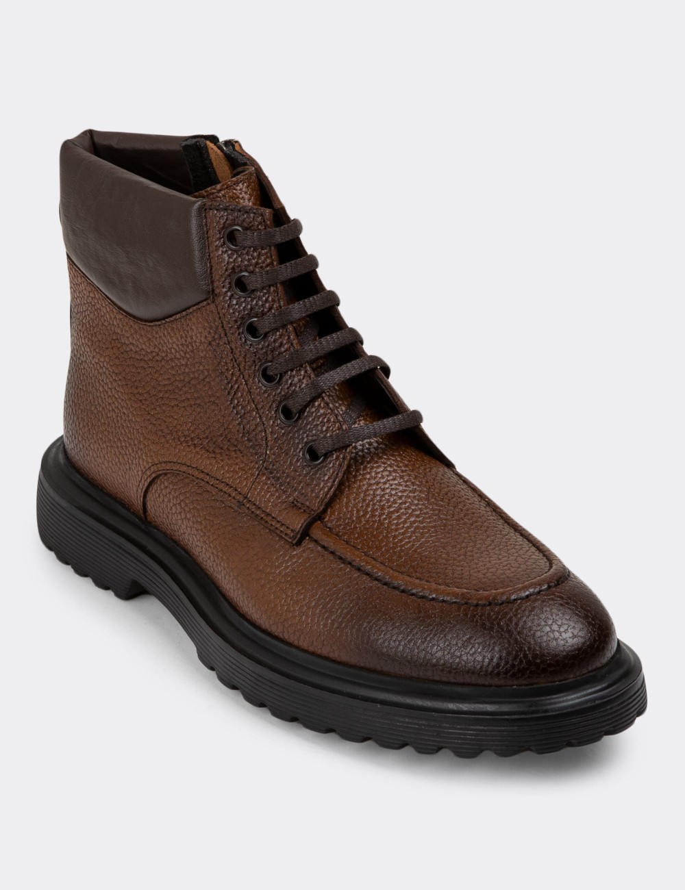 Tan Leather Boots - 01929MTBAE01