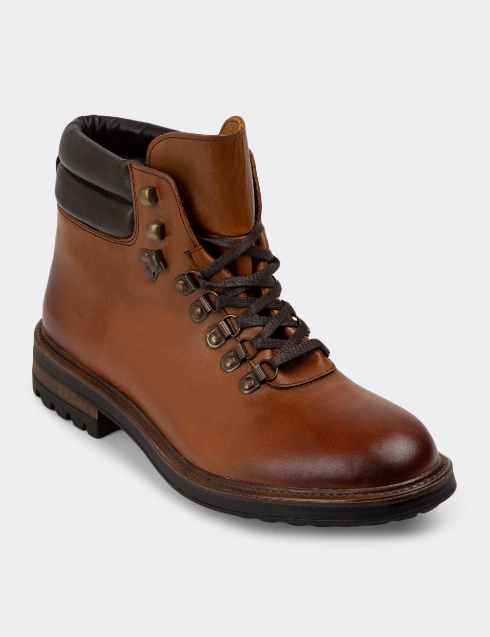 Tan Leather Boots - 01923MTBAC01