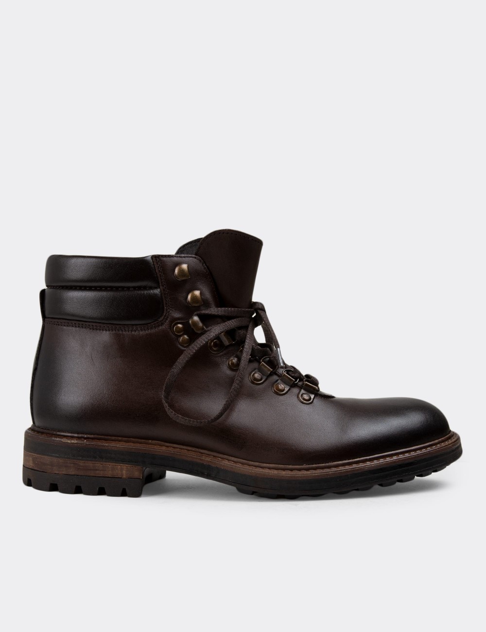 Brown Leather Boots - 01923MKHVC02