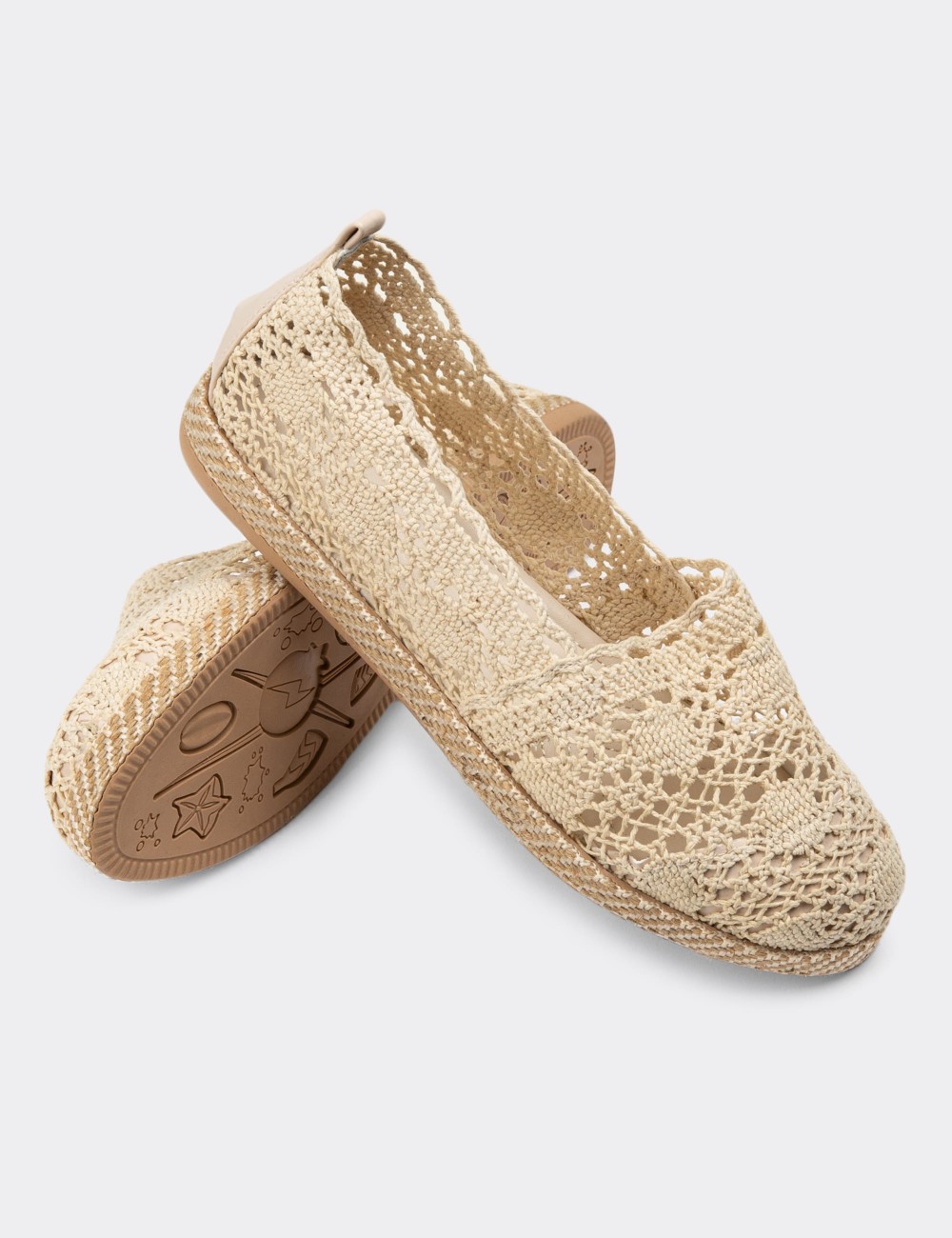 Beige Espadrilles - 38650ZBEJC01