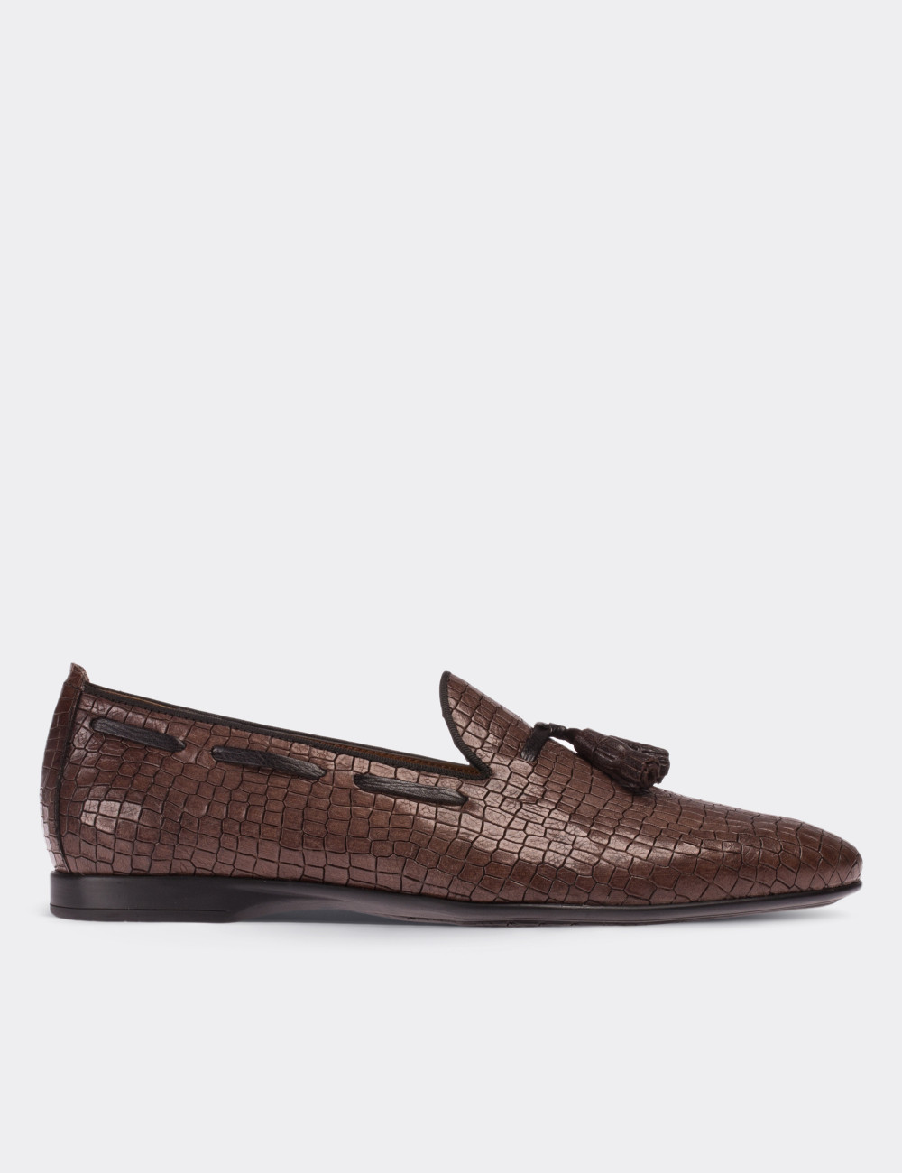 Sandstone  Leather Loafers - 01643MVZNC02