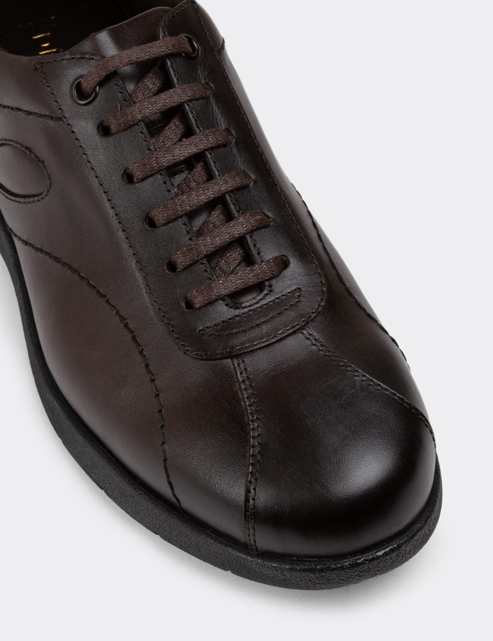 Brown Leather Lace-up Shoes - 01945MKHVC01
