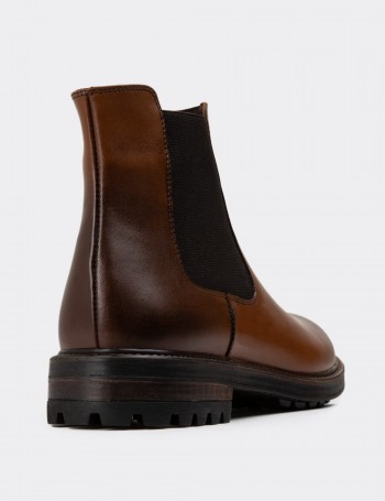 Tan Leather Chelsea Boots
