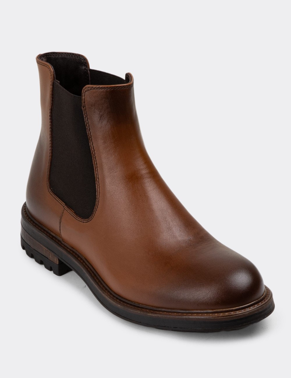 Tan Leather Chelsea Boots - 01620MTBAC19