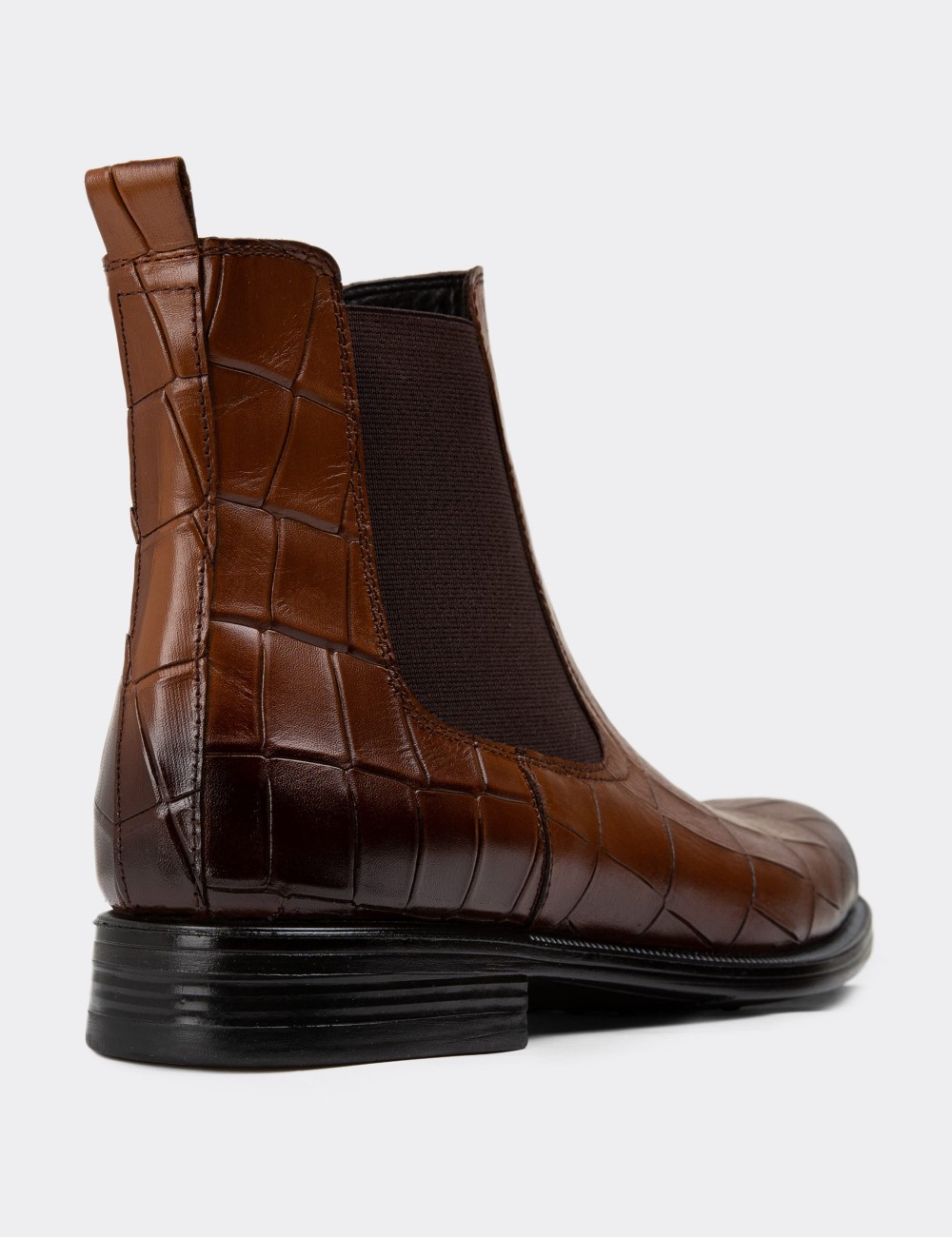 Tan Leather Chelsea Boots - 01919MTBAC02