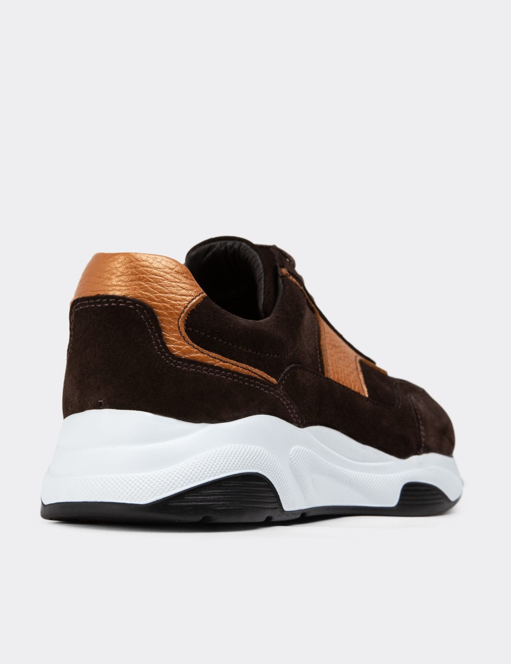 Brown Suede Leather Sneakers - 01890ZKHVE01