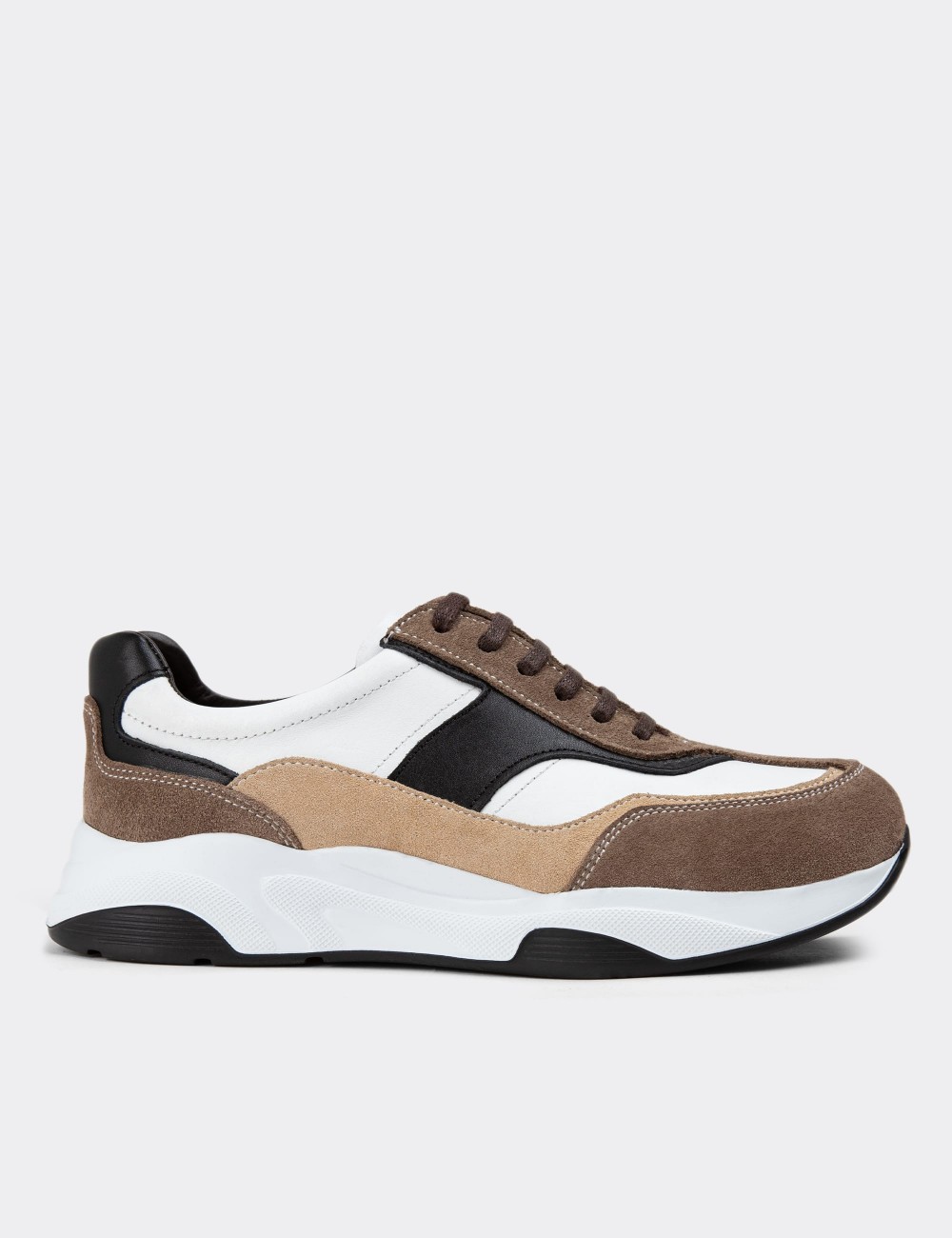 Sandstone Suede Leather Sneakers - 01890ZVZNE01