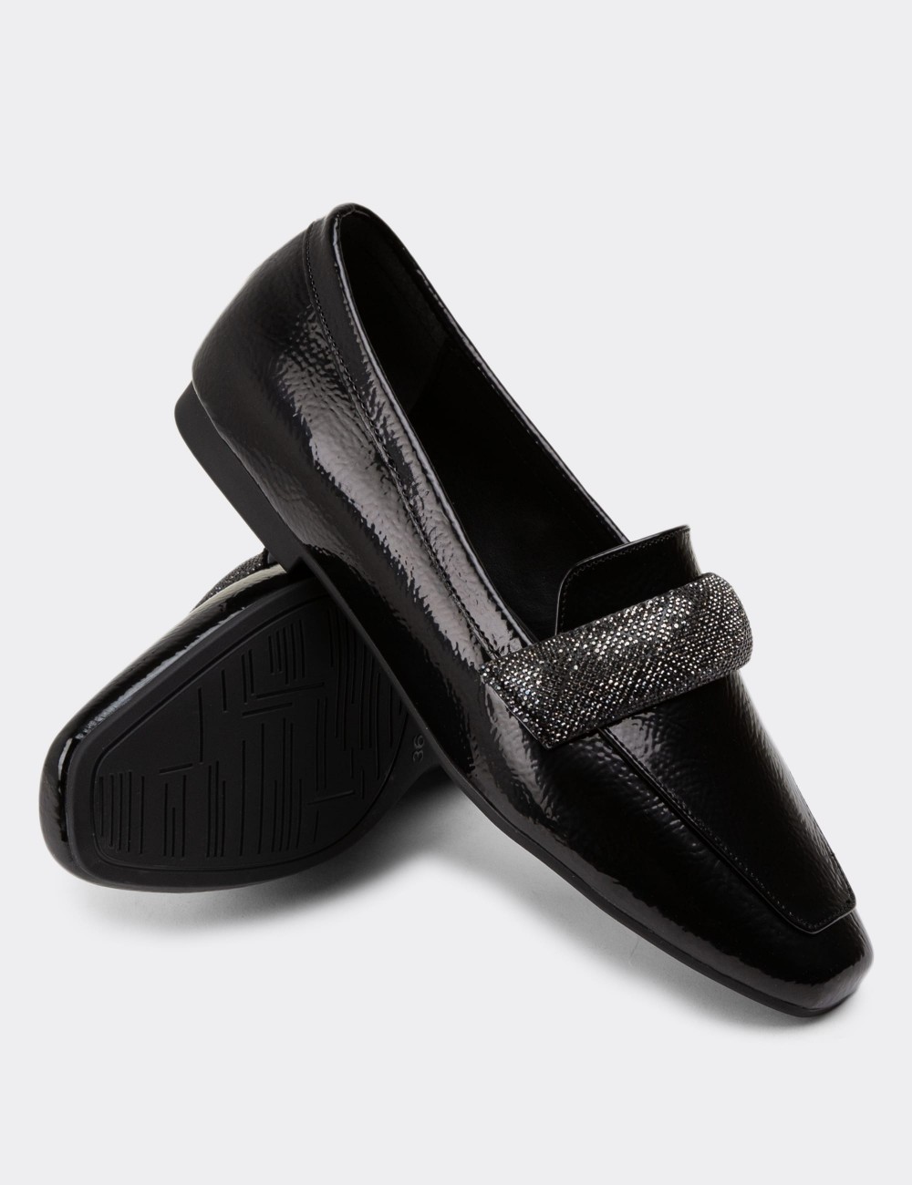 Black Patent Loafers - K1112ZSYHC01