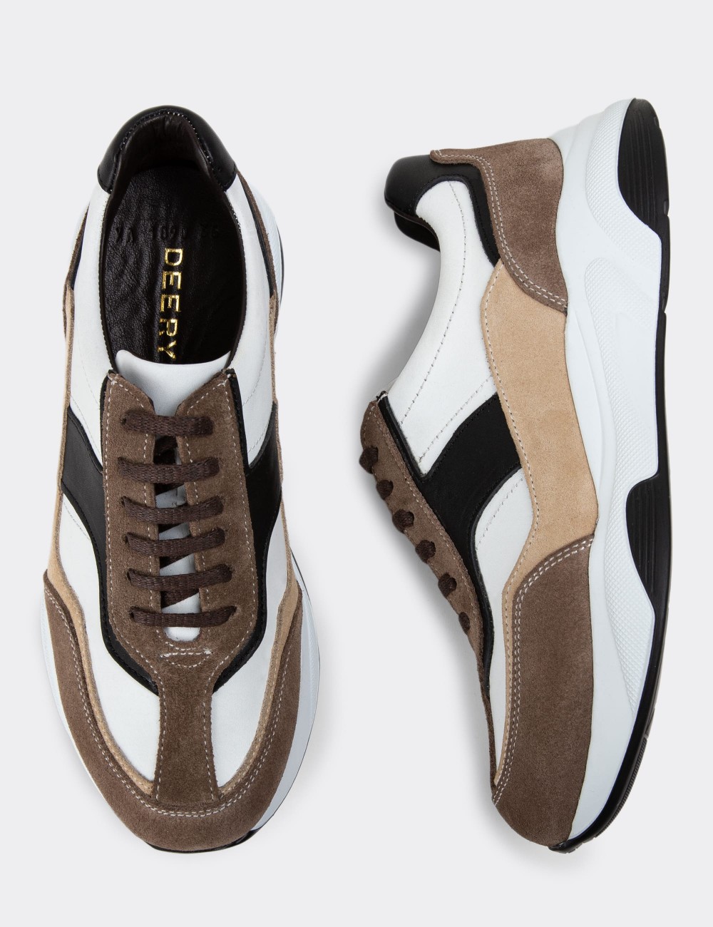 Sandstone Suede Leather Sneakers - 01890ZVZNE01