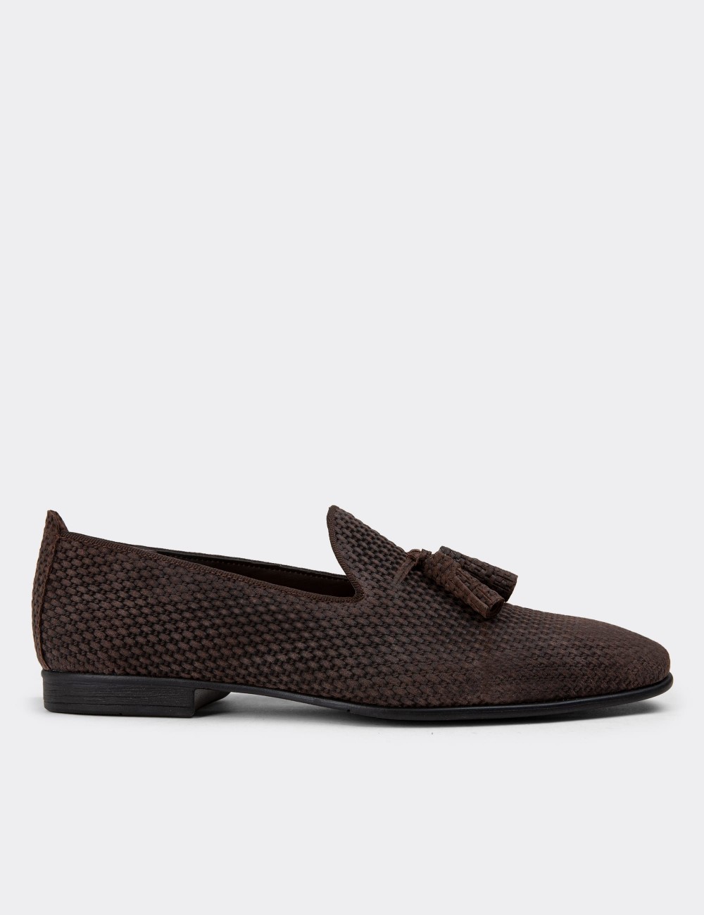 Brown Nubuck Calfskin Loafers - 01702MKHVC09