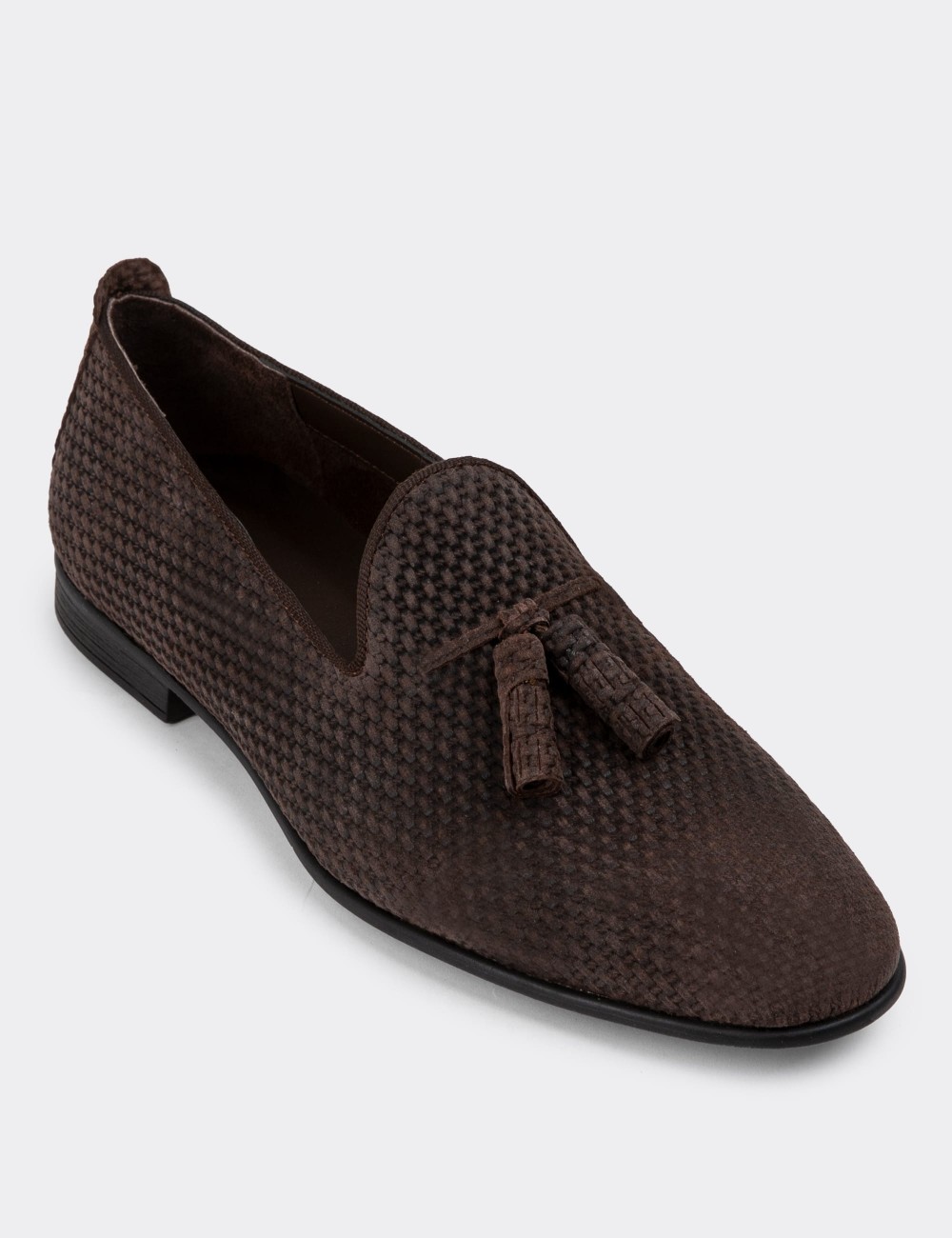 Brown Nubuck Calfskin Loafers - 01702MKHVC09